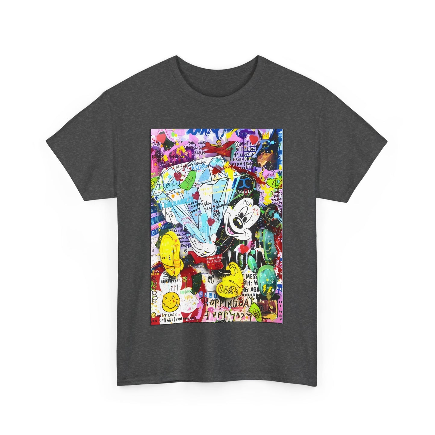 Mickey Mouse Graffiti  Graphic Unisex  T Shirt Tee