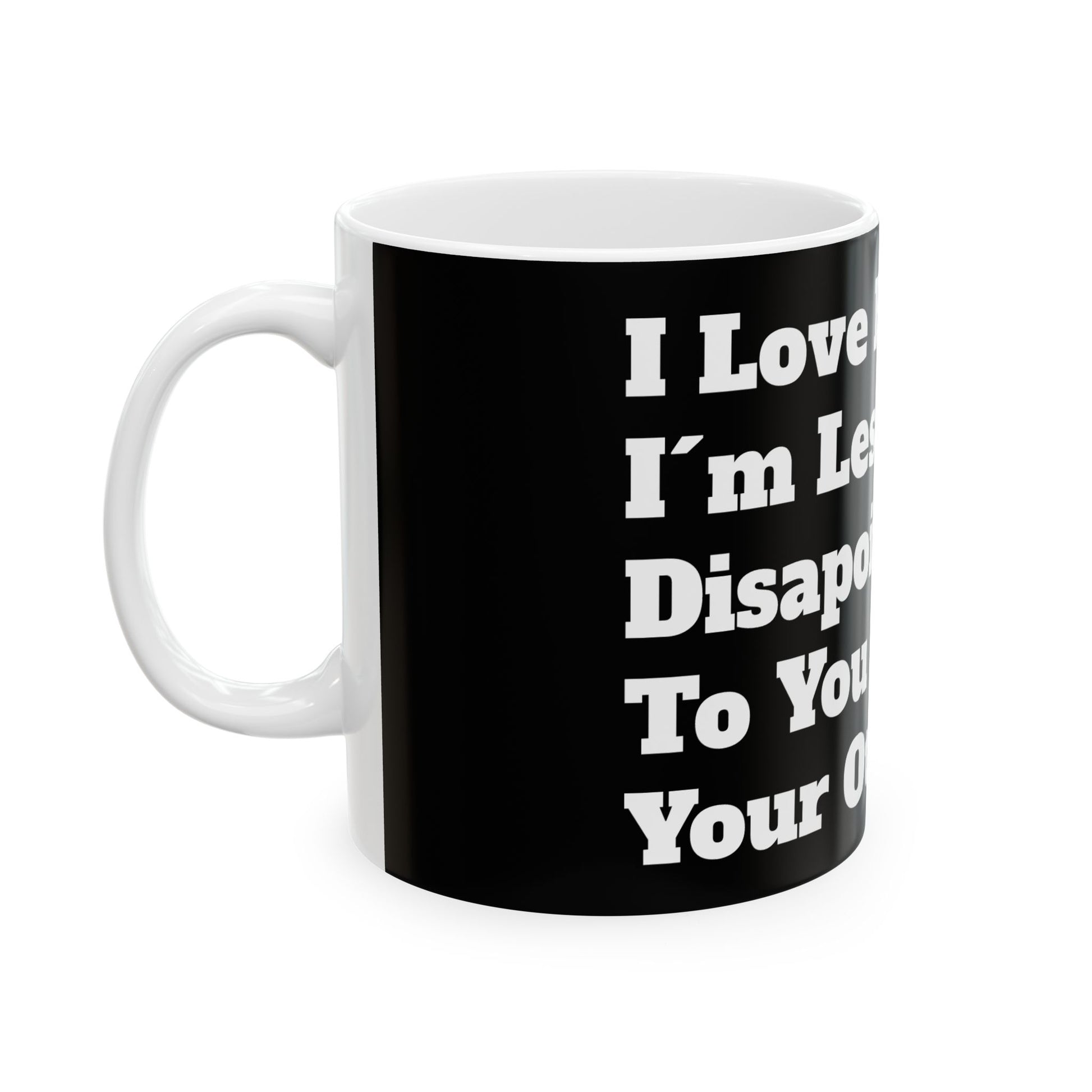 Inappropriate Slogan Ceramic Mug, funny office mug featuring cheeky adult humour for morning coffee.