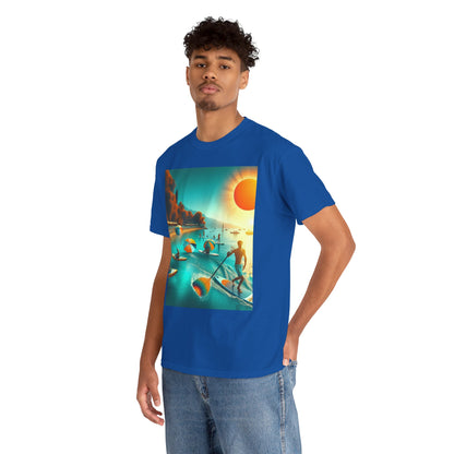 Elegant and breathable Luxury Paddleboarding T-Shirt by Dazzling Dreams Studio, perfect for outdoor adventures.