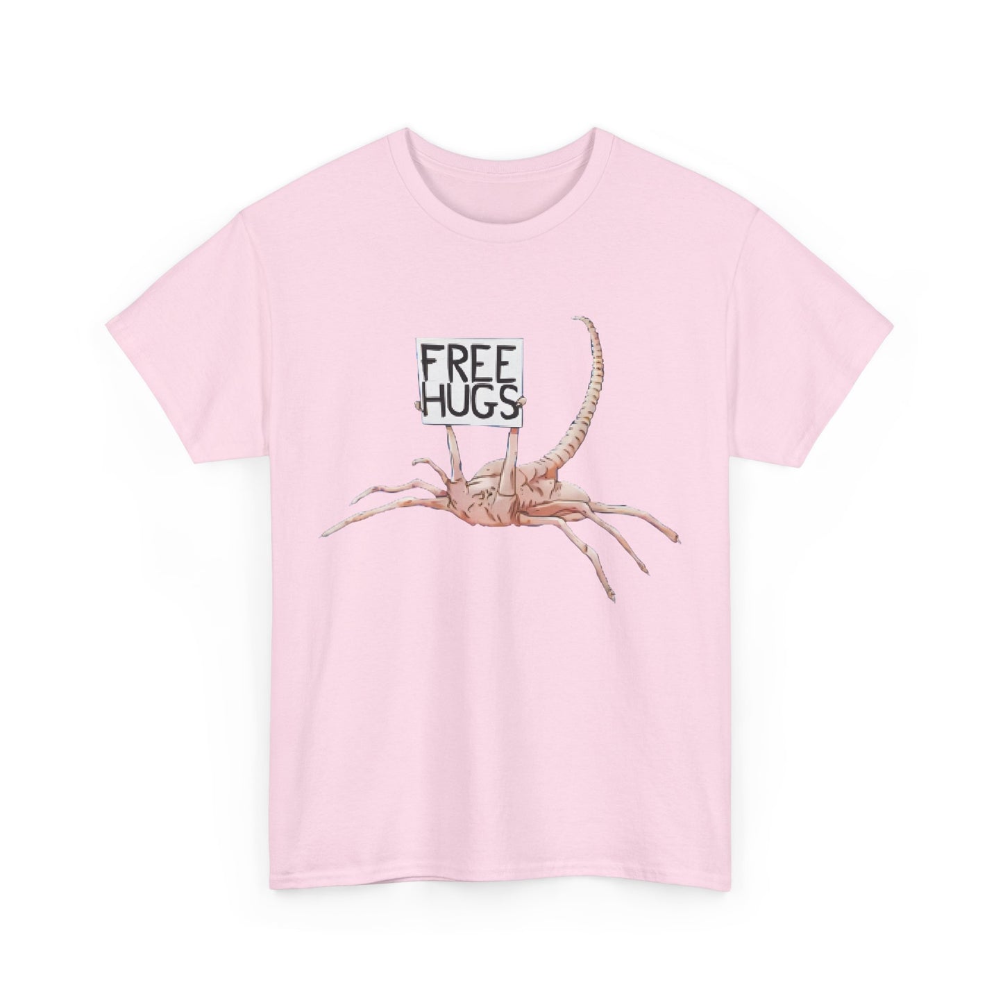 Alien Xenomorph Facehugger Free Hugs  Graphic Unisex Graphic Tee Shirt