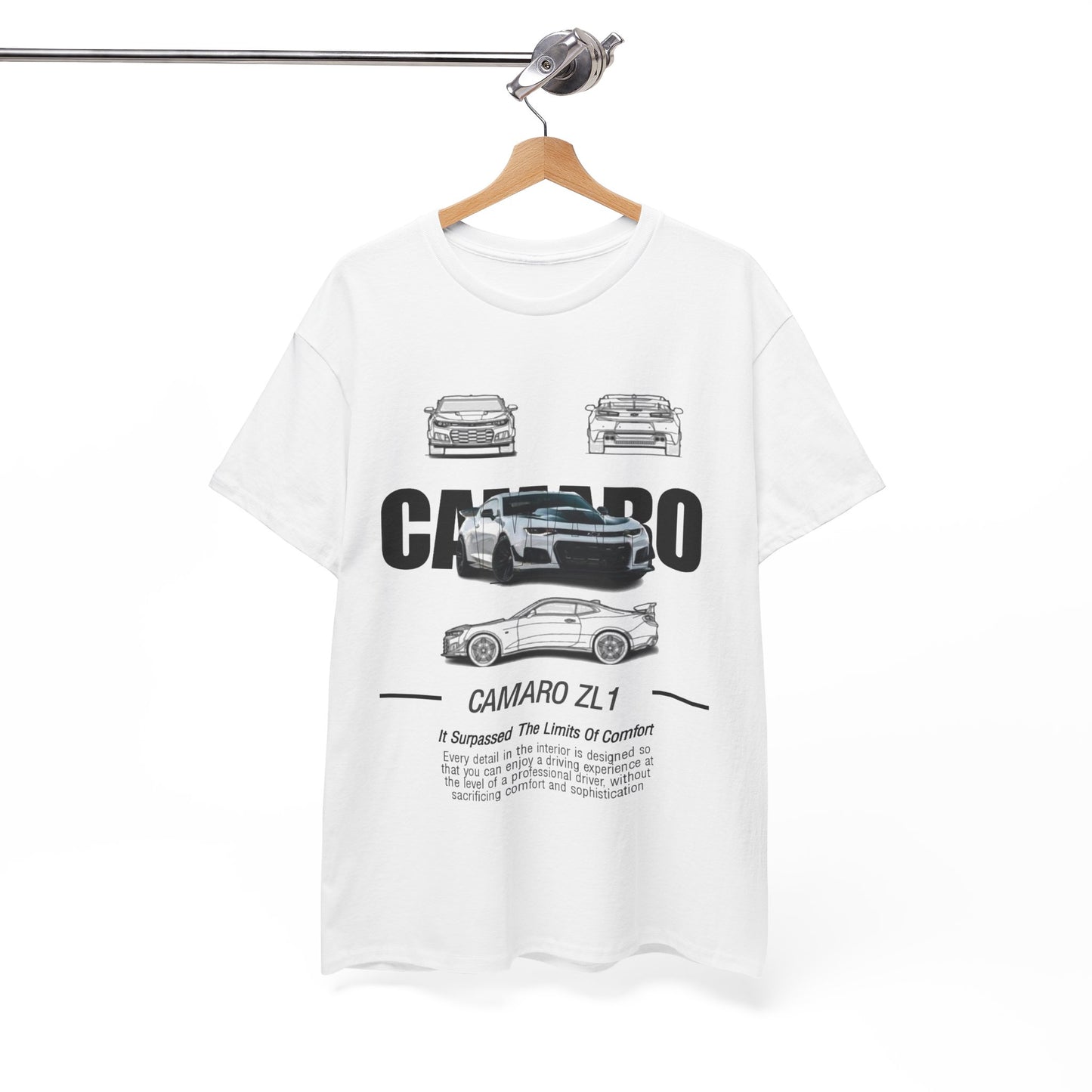 Mens Camaro ZL1 T-Shirt: Performance & Comfort Unisex Tee Design Auto Ad Style.