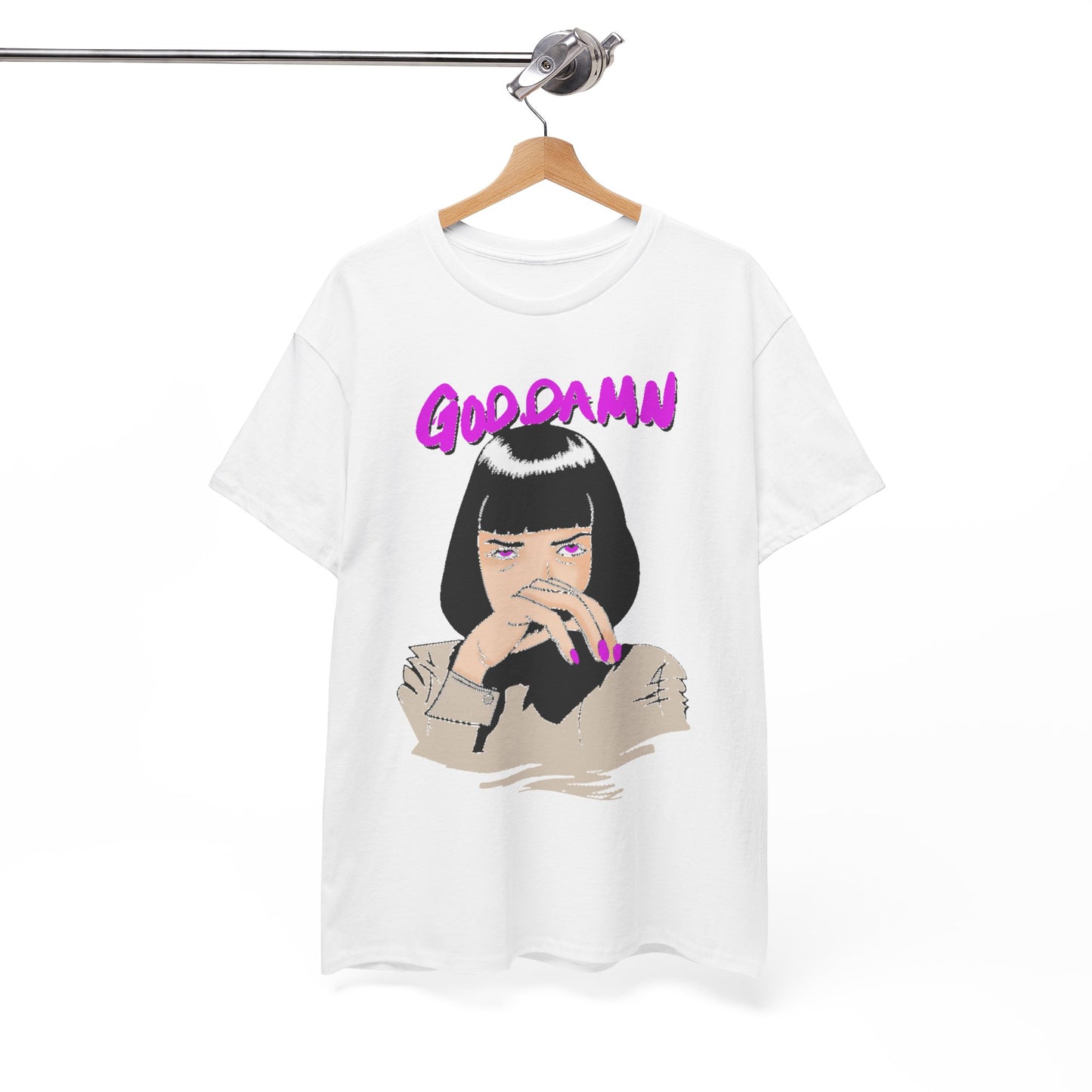 Pulp Fiction God Damn Funny Gift Mens Womens Graphic T-Shirt Unisex Cotton Urban