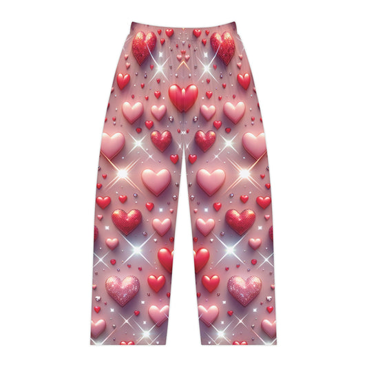 Women's Glittering Hearts Pajama Pants | Lounge Pants