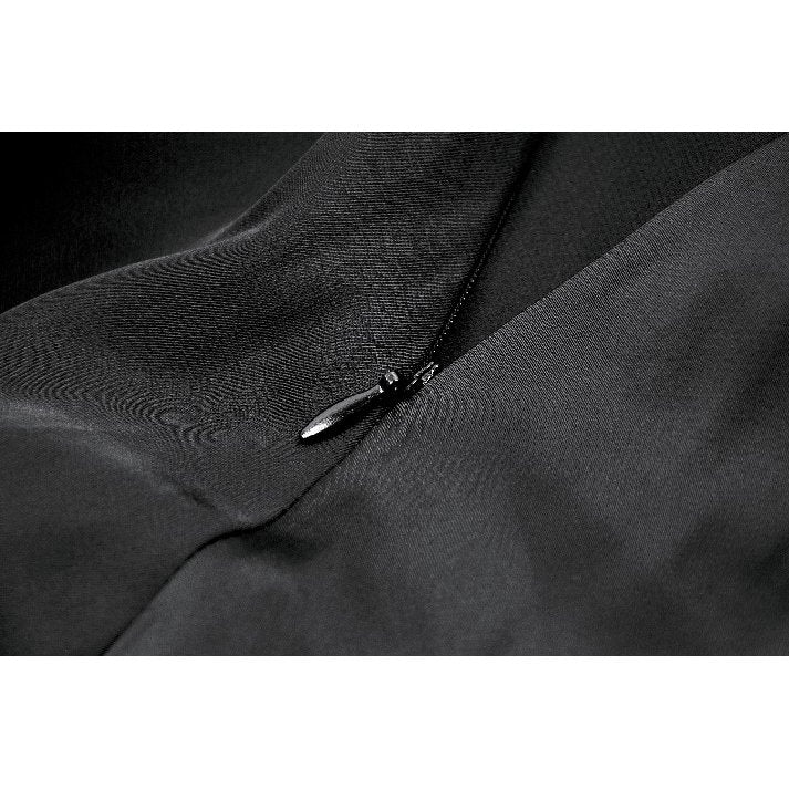 Model showcasing the Dark in Love Belladonna Black Goth Dress styled with gothic accessories, inspiring fashion-forward looks for tea parties and alt fashion events.