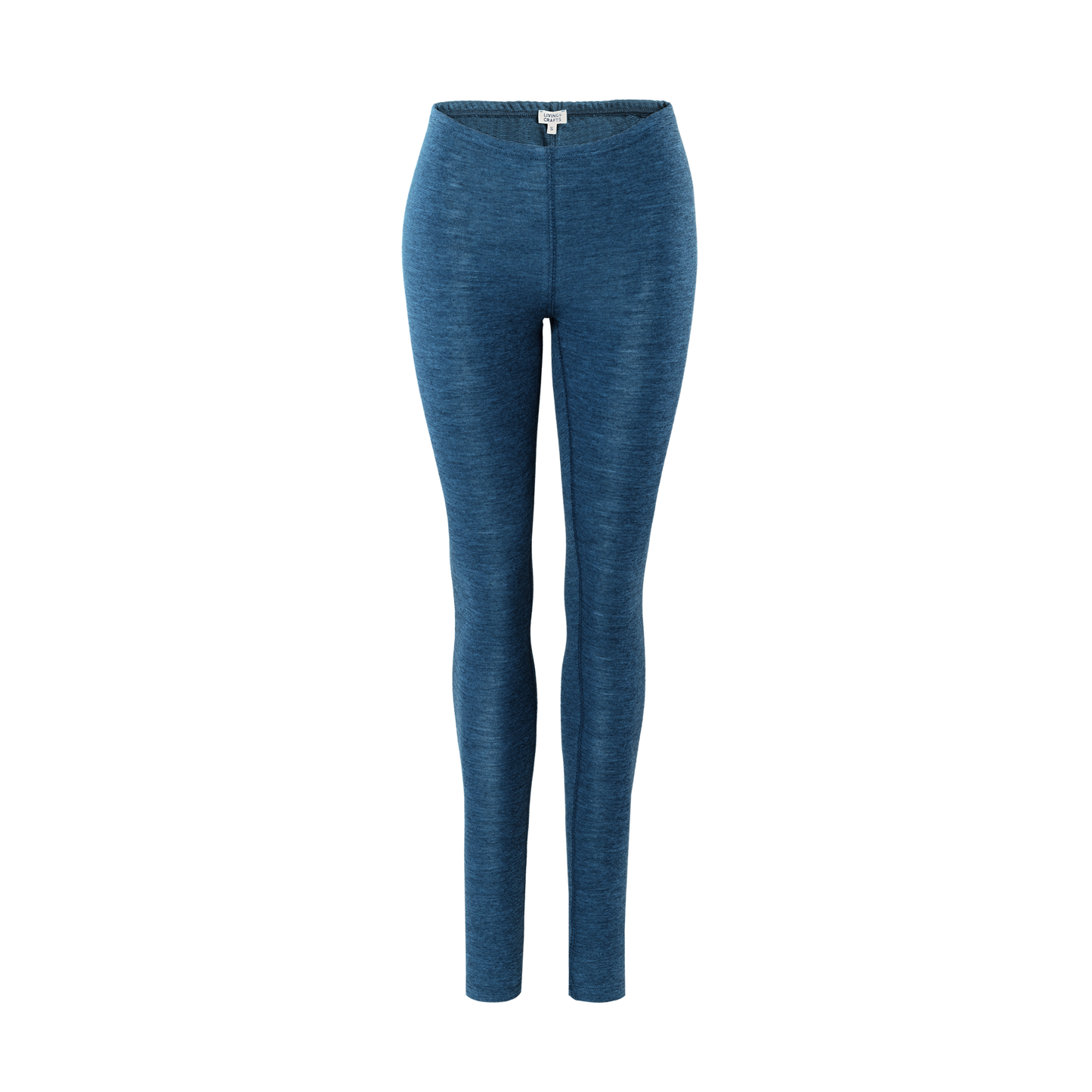 Elegant organic cotton and wool leggings for women, designed for comfort and warmth, perfect as a breathable sleep or lounge base layer.