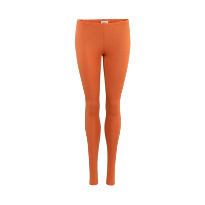 Soft and breathable women's leggings made from a premium organic blend, featuring a snug fit that layers seamlessly under trousers and outerwear.
