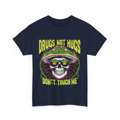 Front view of the stylish 420 Cannabis Marijuana Graphic T-Shirt featuring a vibrant design with a skull and cannabis theme, ideal for luxury street style.
