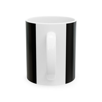 Elegant design of the Cheeky Inappropriate Slogan Ceramic Mug, showcasing a glossy black exterior with playful text, a stylish choice for refined drinkware.