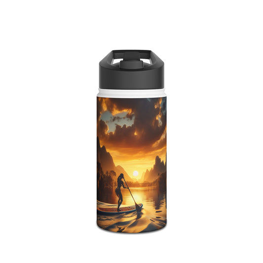 Fantasy Paddleboarding Stainless Steel Water Bottle, Standard Lid