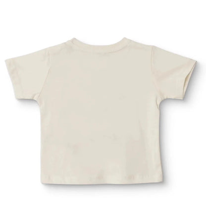 HelloBaby Boys T-shirt Animal Print Crew Neck Short Sleeve - Ecru