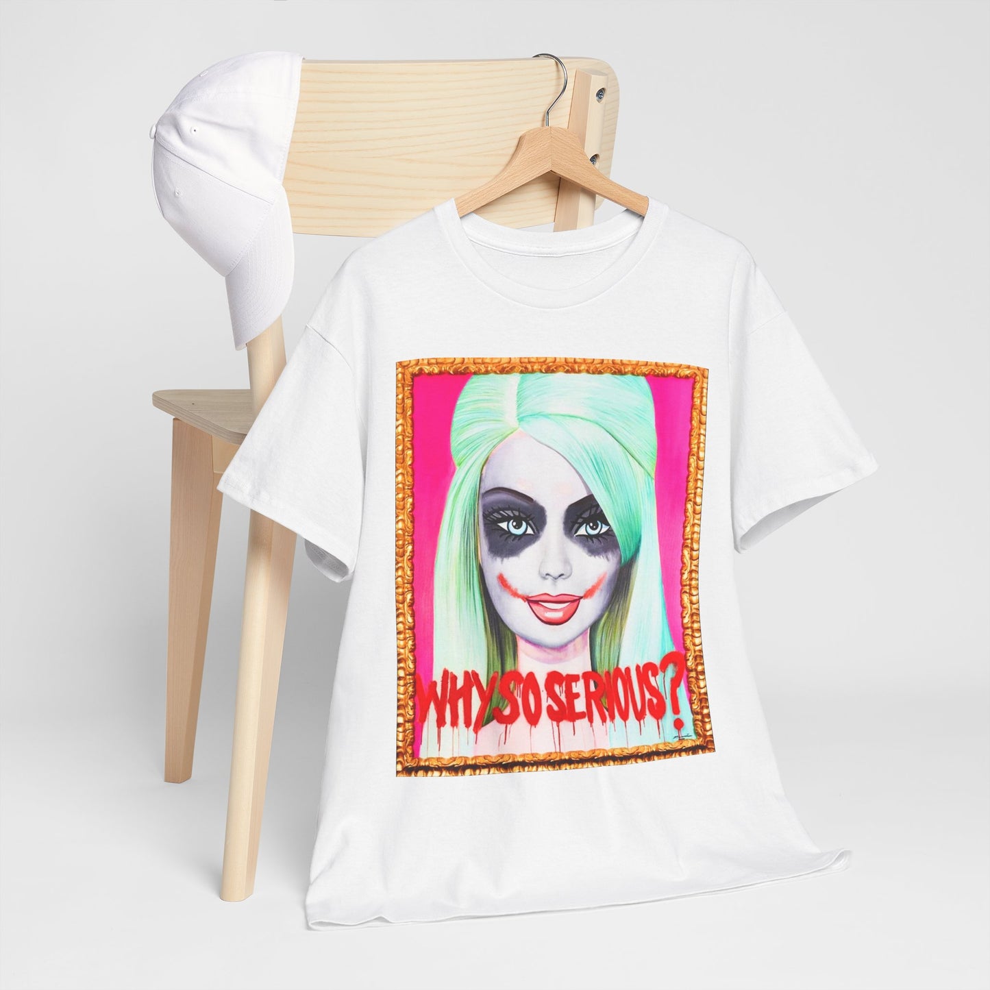 Why So Serious Joker Barbie Women's Graphic T-Shirt - Trendy Pop Art Design Tee