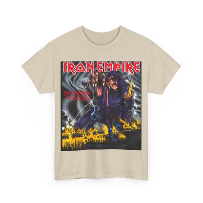 Stylish front view of the Iron Empire Graphic Tee featuring Darth Sidious - Unisex Star Wars t-shirt designed in sustainable cotton.