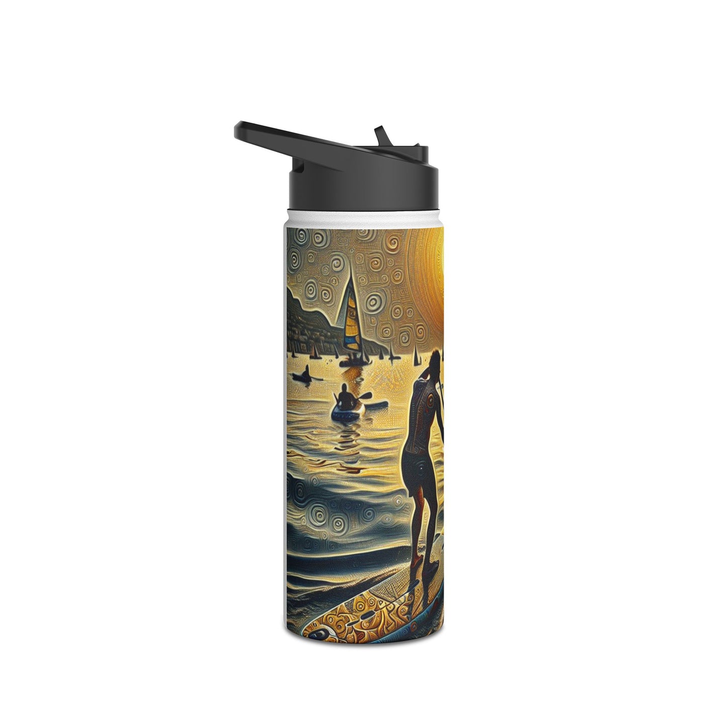 Fantasy Paddleboarding Stainless Steel Water Bottle, Standard Lid