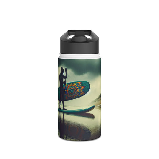 Fantasy Paddleboarding Stainless Steel Water Bottle, Standard Lid