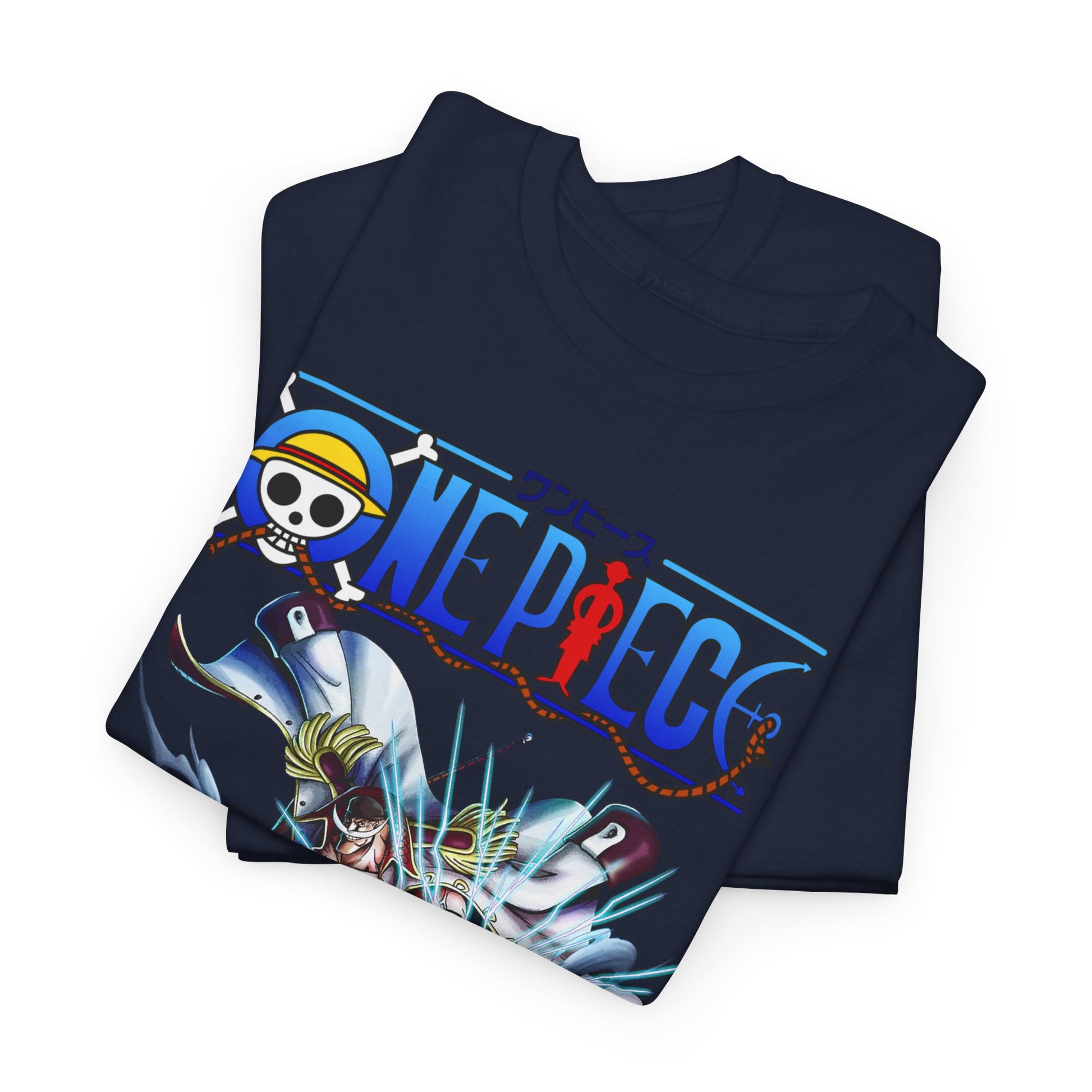Luxurious One Piece Men's T-Shirt featuring Edward Newgate graphic design, showcasing vibrant colours and intricate details, perfect for anime enthusiasts.