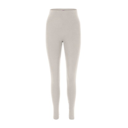 Stylish and comfortable women's leggings made from organic wool and silk, designed with an elasticated waistband for a flawless fit.