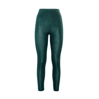 Luxury organic wool and silk leggings for women, featuring a slim fit design and soft touch for unmatched comfort and breathability.