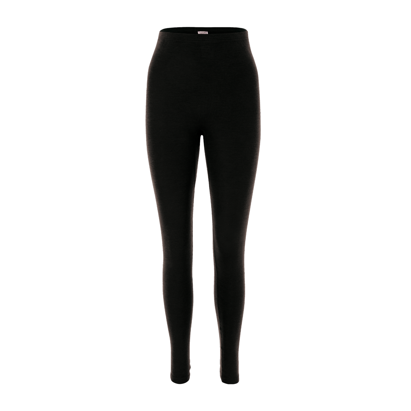 Model wearing luxury organic wool and silk leggings, emphasizing their sleek design and versatility for everyday wear.