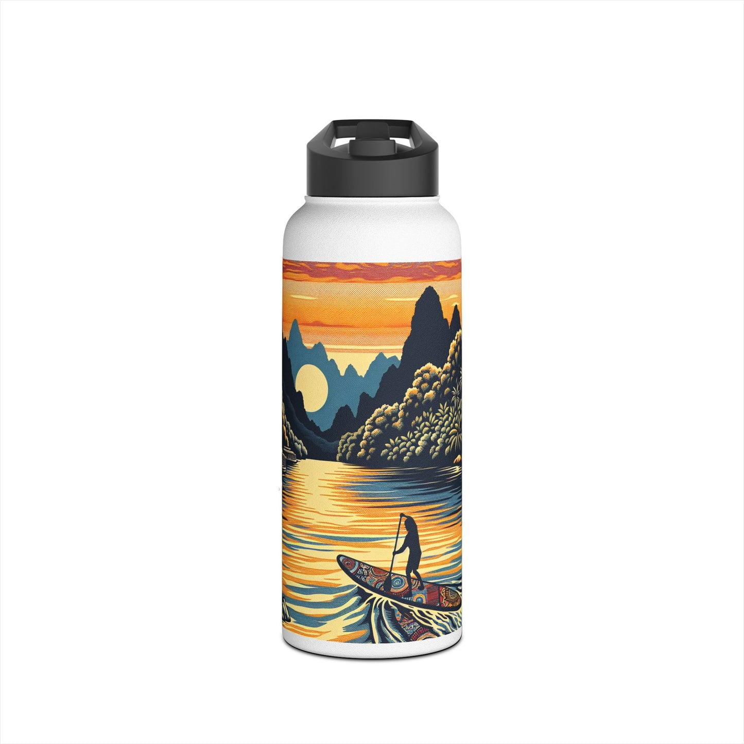 Fantasy Paddleboarding Stainless Steel Water Bottle, Standard Lid