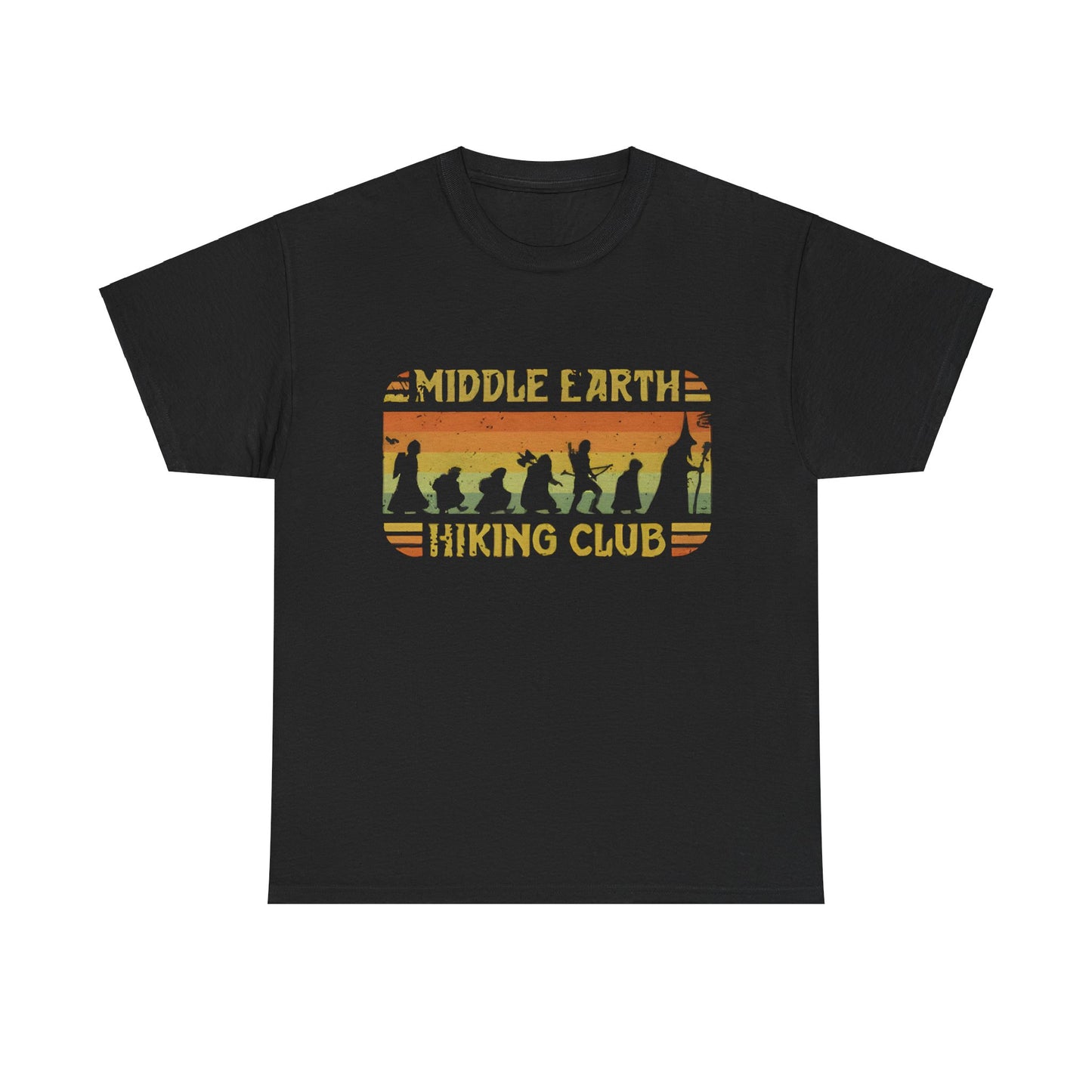 Middle Earth Hiking Club Tolkien Graphic Unisex  Tee Shirt