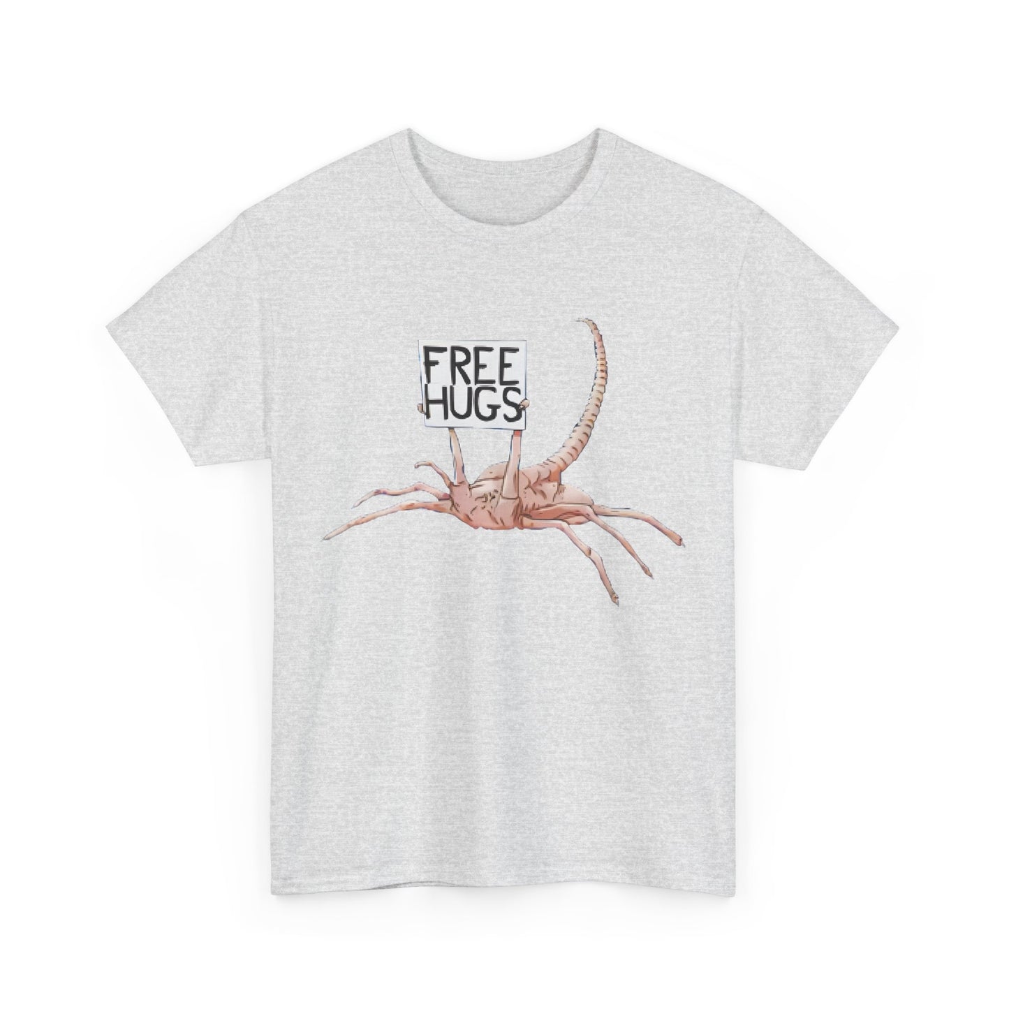 Alien Xenomorph Facehugger Free Hugs  Graphic Unisex Graphic Tee Shirt