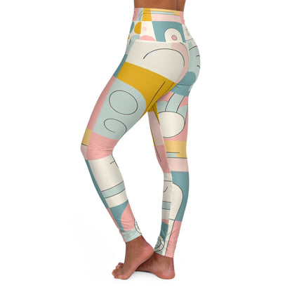 Dazzling Dreams Studio's Abstract Pastel Leggings styled in a casual look, highlighting the artistic flair and exceptional comfort of these high-quality leggings.