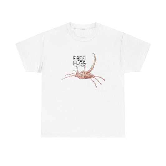 Alien Xenomorph Facehugger Free Hugs Unisex Graphic Cotton Funny T Shirt Tee