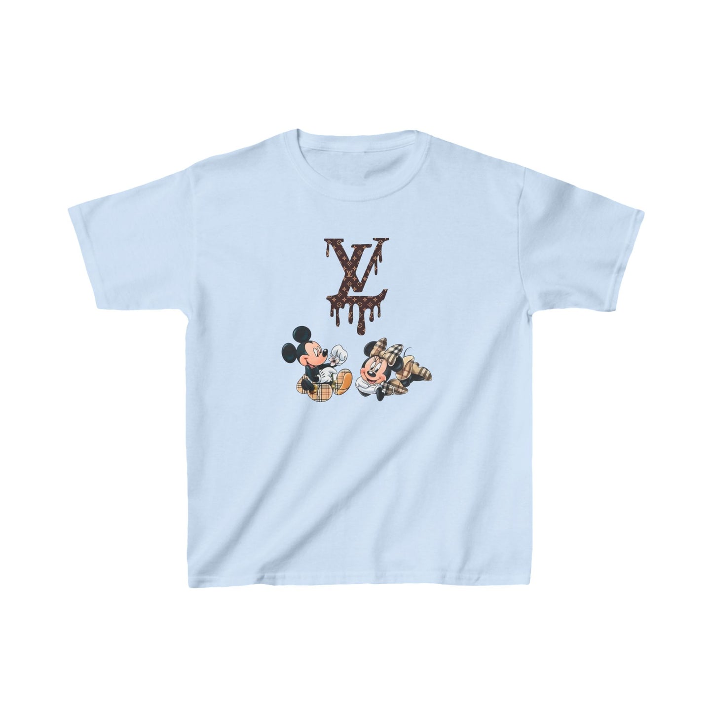 Unisex Kids Mickey Mouse  and Minnie LV  Cotton T Shirt Tee Youths Childs