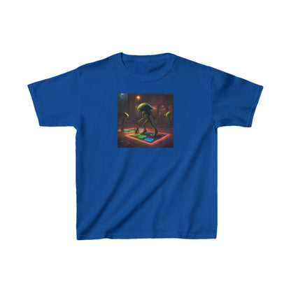 Kids Heavy Cotton Tee Featuring Cute Aliens in Dark Blue - Available in 16 Vibrant Colours, Perfect for Stylish Young Trendsetters