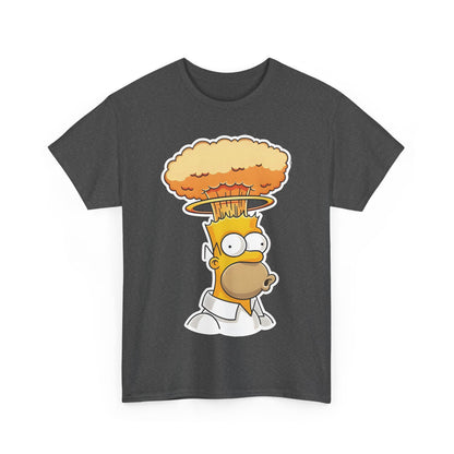 Sophisticated charcoal Homer Mind Blown Graphic T-Shirt Urban Unisex Cotton Tee featuring Homer Simpson illustration.
