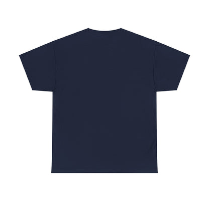 Back view of a sleek navy Cookie Monster guess who Graphic Unisex Tee Shirt, embodying understated elegance.