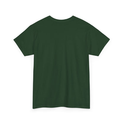 Elegant back view of My Second Favorite F Word graphic T-shirt in dark green cotton, showcasing a minimalist design suitable for urban fashion.