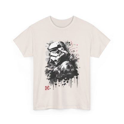 Front view of a stylish Star Wars Stormtrooper Graphic T-Shirt featuring a striking graphic design, ideal for fashion-forward fans.