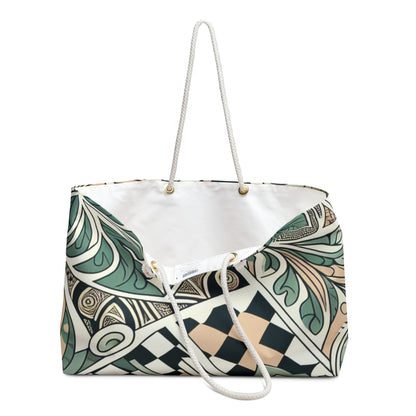 Durable rope handles of the Vivienne Belmont Weekender Bag - a premium accessory by Dazzling Dreams Studio, perfect for stylish weekend escapes.