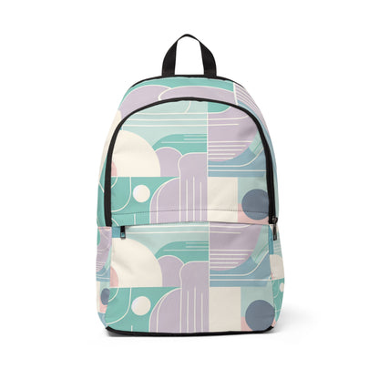 Modern Pastel Fitness Backpack in mint green, lavender, and baby blue by Dazzling Dreams Studio, showcasing a stylish floral design perfect for active lifestyles.