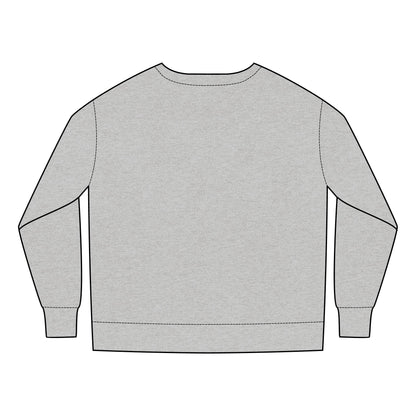 Back view of the Child's Urban Homer’s Hungry Delight Sweatshirt, illustrating the sophisticated grey material and traditional cut.