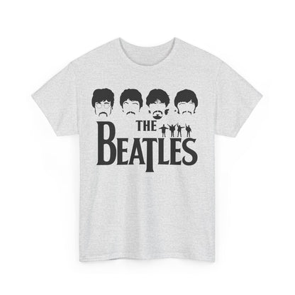 Front view of The Beatles Unisex Graphic Cotton T-Shirt with a striking Abbey Road logo graphic, epitomising vintage music style.