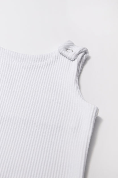 Chic pull-on style of DreamBuy's personalised baby dungarees, a perfect blend of comfort and luxury for little ones.