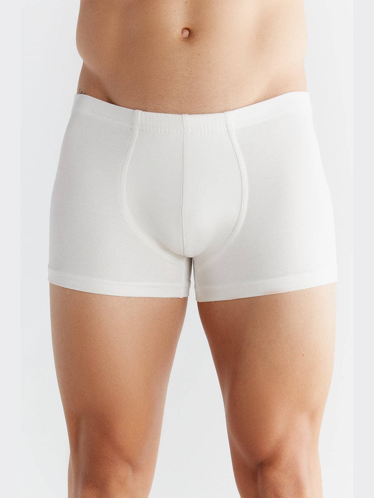 Luxury organic cotton retro boxer shorts for men, showcasing soft jersey fabric and trendy design.