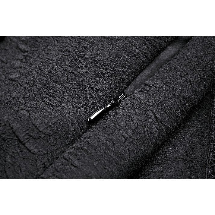 Elegant Kelilah Lace Hi-Low Dress by Dark in Love showcasing off-shoulder sleeves and intricate lace details.