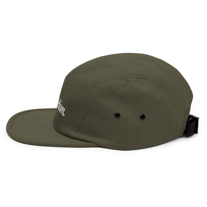 Elegant luxury five panel cap with breathable metal eyelets, ideal for enhancing both sporty and casual outfits.