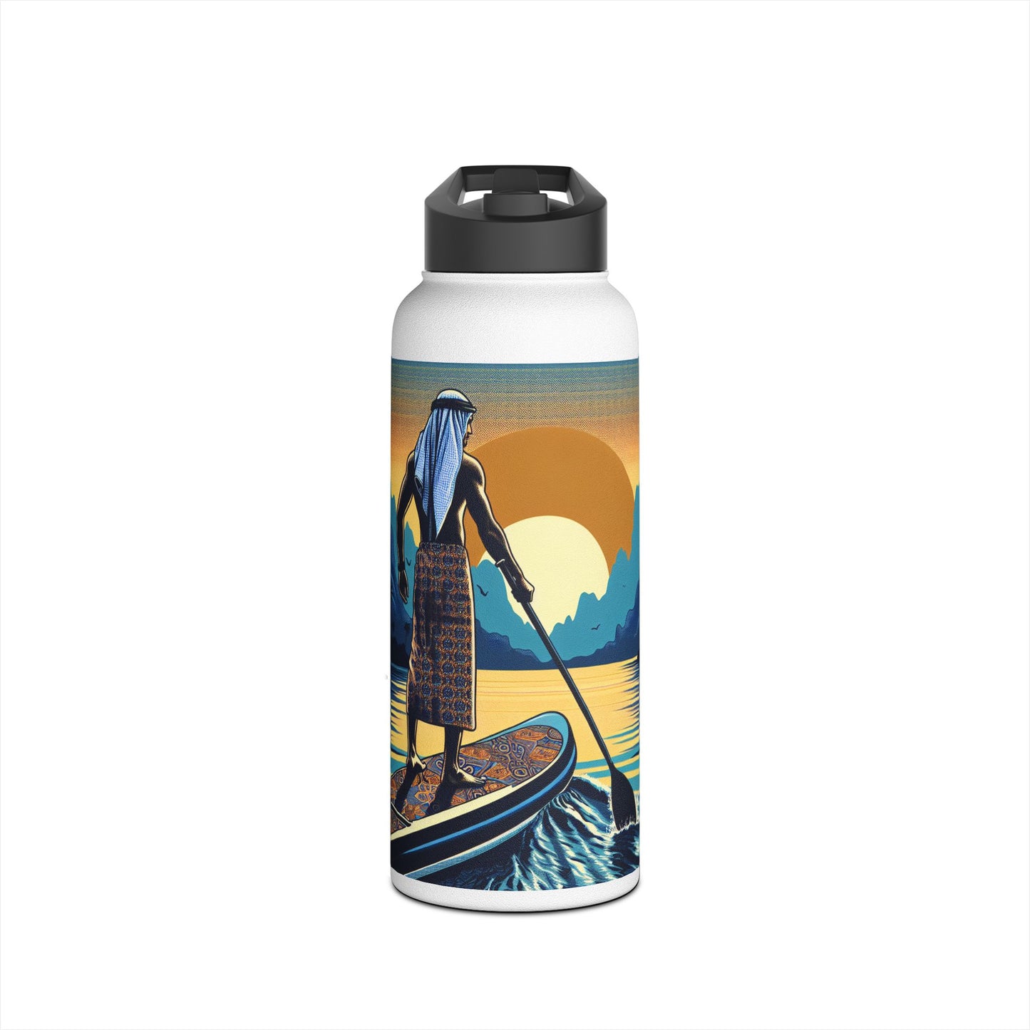 Fantasy Paddleboarding Stainless Steel Water Bottle, Standard Lid