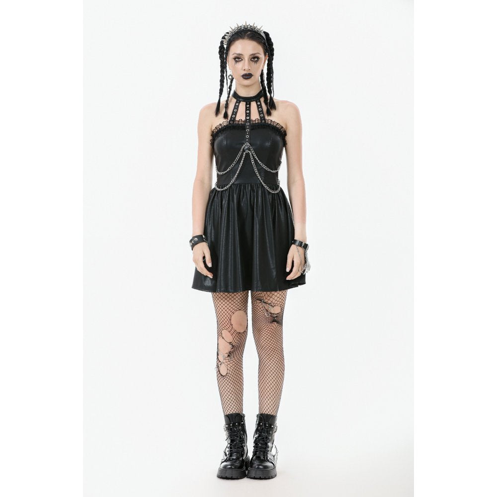 Gothic elegance embodied in the Dark In Love Valentina Red Velvet Dress featuring intricate baroque embroidery and alluring mesh panels.