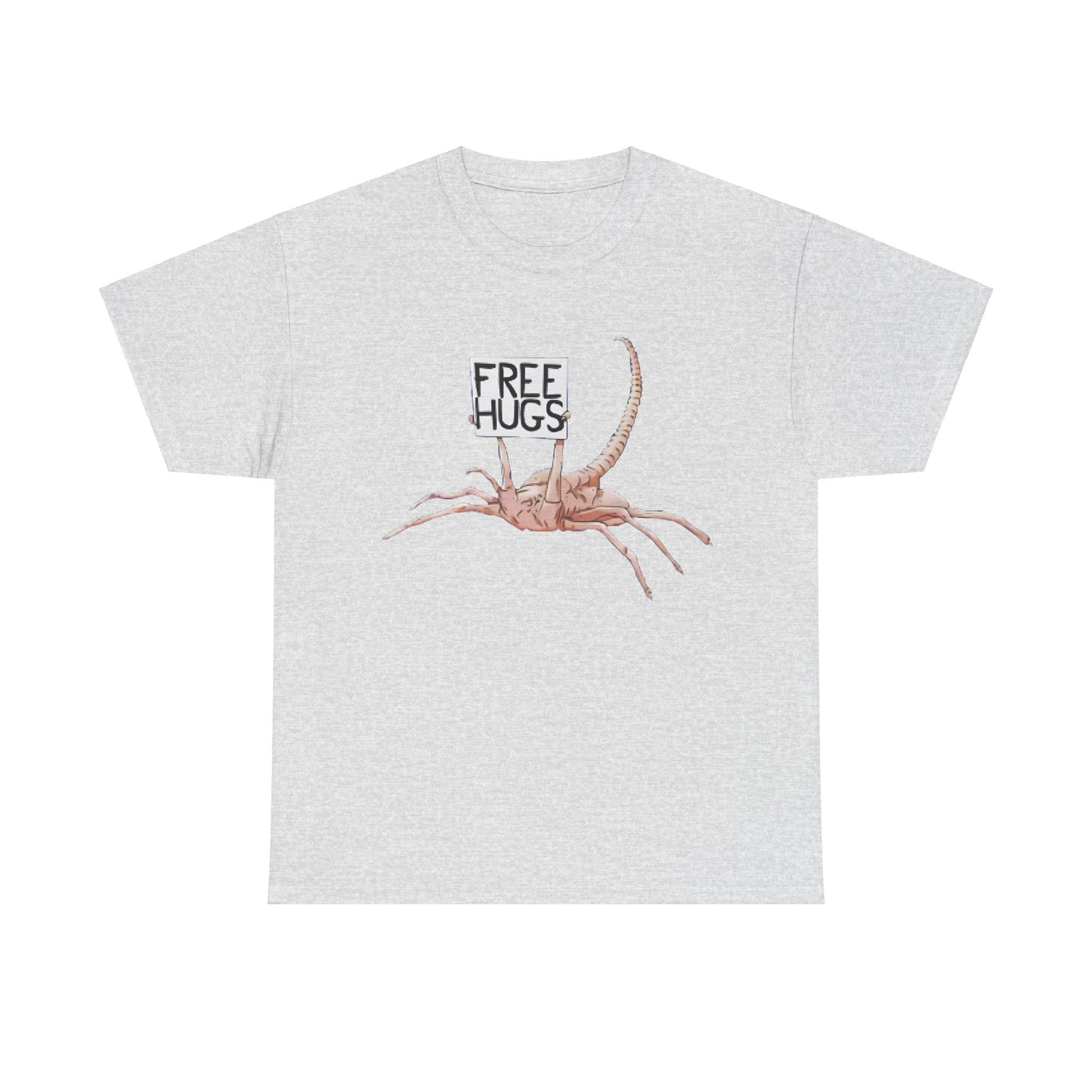 Alien Xenomorph Facehugger Free Hugs  Graphic Unisex Graphic Tee Shirt