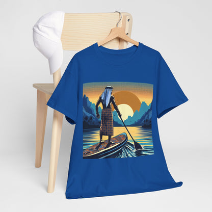 Delightful Paddle Board T-Shirt by Dazzling Dreams Studio featuring a serene paddleboarding design, perfect for nature lovers.