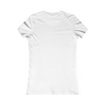 Elegant back view of a classic white women's fitted t-shirt, ideal for versatile styling options and comfortable wear.