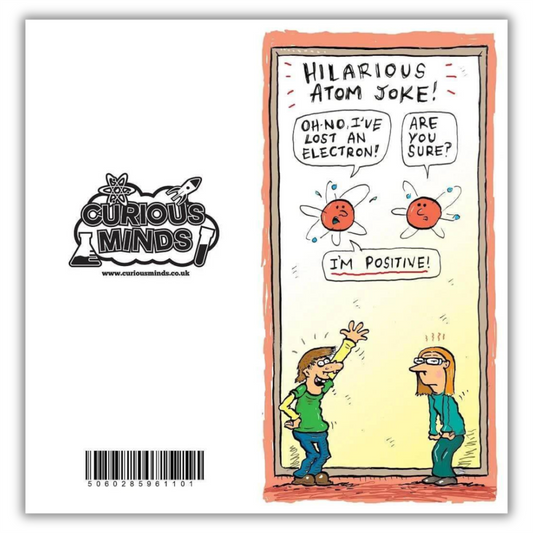 Hilarious Science Atom Joke Birthday Card & Envelope (105mm x 210mm, 300gsm)