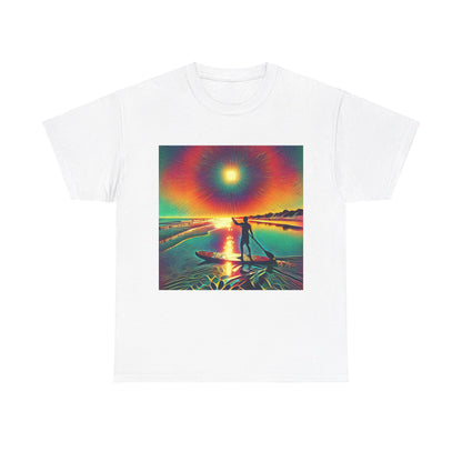 Elegant water sports t-shirt by Dazzling Dreams Studio featuring a stylish paddleboarding graphic, perfect for adventure enthusiasts.