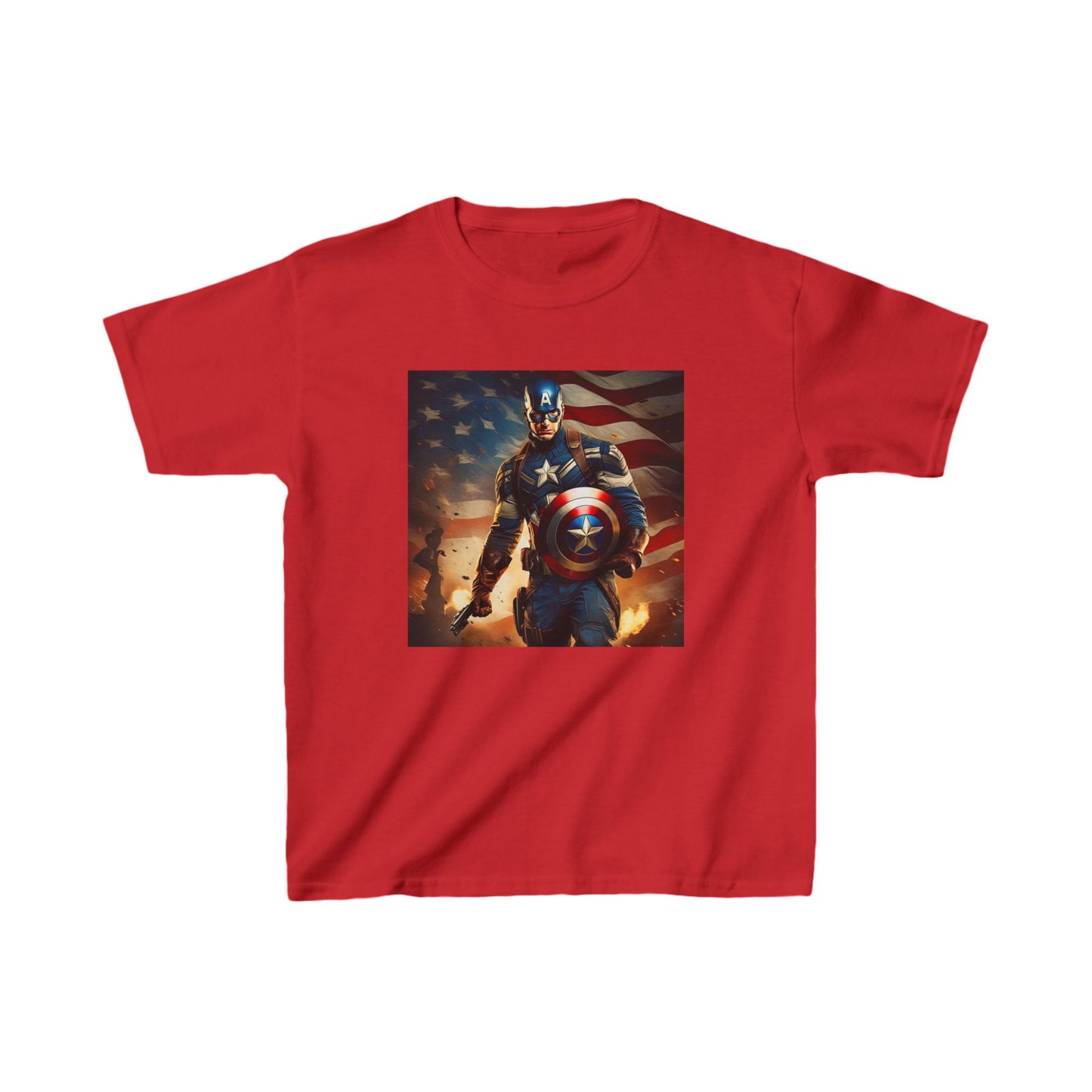 Kids Captain America Heavy Cotton Tee 16 colors