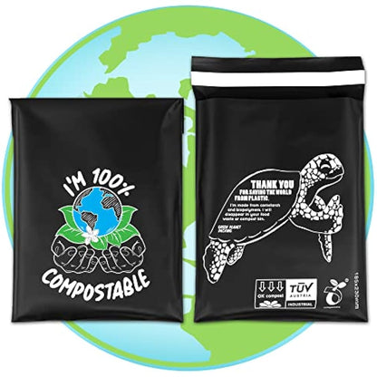 Compostable Mailing Bags,Biodegradable Mailing Bags,Eco Friendly Mailers 12 x 16" (30.5 x 40.5 cm) |10PK|